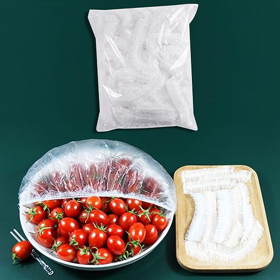 كفر بلاستيك شفاف لحفظ الطعام عبوة 100 قطعه