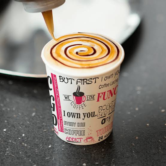 اكواب ورقية 8 اونص للمشروبات الساخنه مناسبة للنسكافيه العبوة 50 كوب